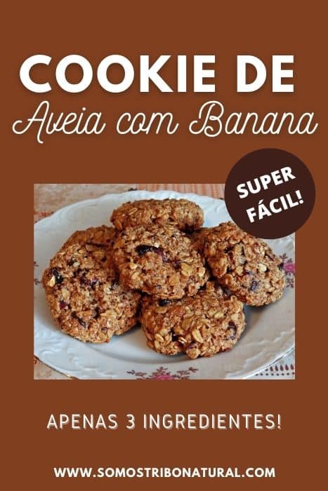 Cookie de Aveia com Banana super fácil de apenas 3 ingredientes